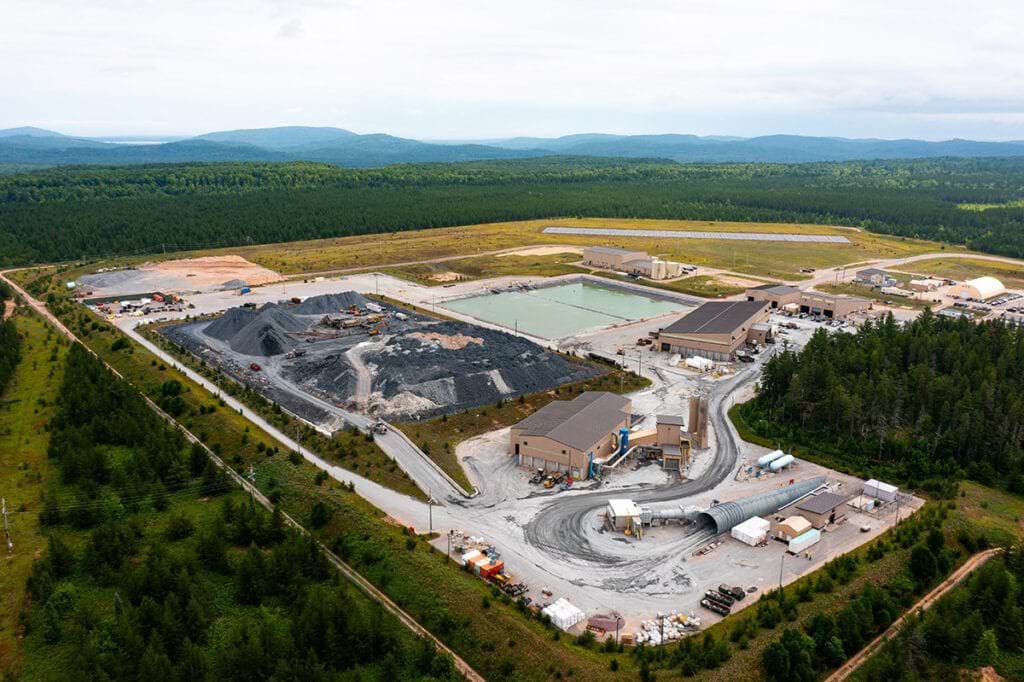 Aerial view of Eagle Mine facilities showcasing Acuity's role in reducing onboarding time with onsite medical exams.