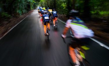 Picture of competing cyclists