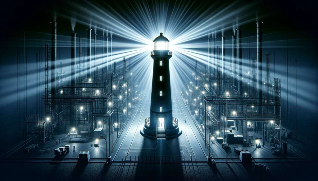 Lighthouse symbolizing OSHA as a beacon of workplace safety.